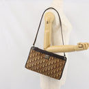 Christian Dior Trotter Canvas Shoulder Bag Beige Gold Auth 169555-20