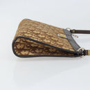 Christian Dior Trotter Canvas Shoulder Bag Beige Gold Auth 169555-4