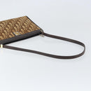 Christian Dior Trotter Canvas Shoulder Bag Beige Gold Auth 169555-7