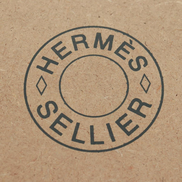 HERMES Saddle Box Accessory Case metal Orange Auth 169557V