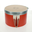 HERMES Saddle Box Accessory Case metal Orange Auth 169557V-5