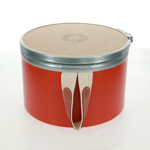HERMES Saddle Box Accessory Case metal Orange Auth 169557V