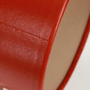 HERMES Saddle Box Accessory Case metal Orange Auth 169557V-8