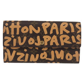 LOUIS VUITTON Graffiti Porte Monnaie Credit Wallet Orange M92190 LV Auth 169561 - 0