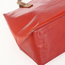 LOUIS VUITTON Monogram Vernis Reade PM Hand Bag Red Rouge M91088 LV Auth 169564-16