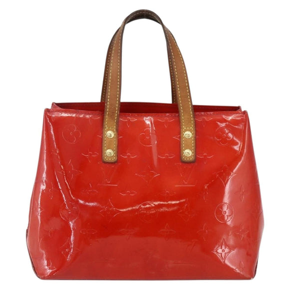 LOUIS VUITTON Monogram Vernis Reade PM Hand Bag Red Rouge M91088 LV Auth 169564
