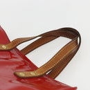 LOUIS VUITTON Monogram Vernis Reade PM Hand Bag Red Rouge M91088 LV Auth 169564-8