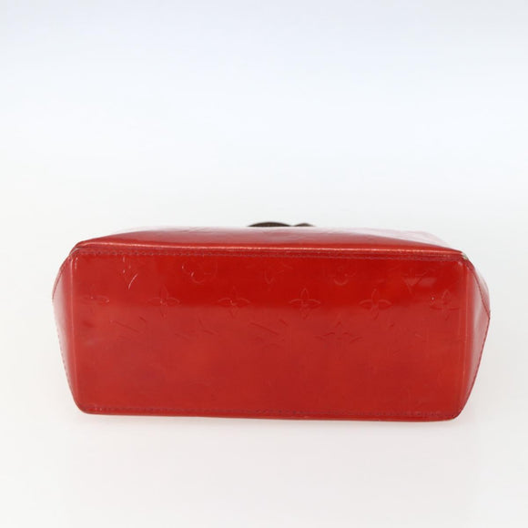 LOUIS VUITTON Monogram Vernis Reade PM Hand Bag Red Rouge M91088 LV Auth 169564
