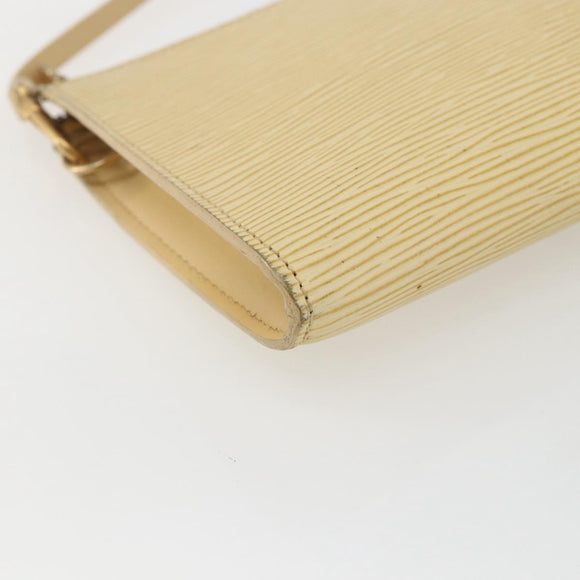 LOUIS VUITTON Epi Pochette Accessoires Pouch Vanilla M5294A LV Auth 169565A