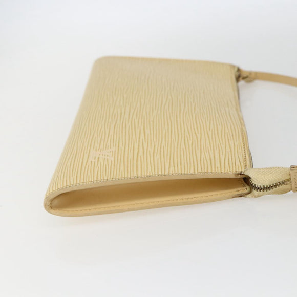 LOUIS VUITTON Epi Pochette Accessoires Pouch Vanilla M5294A LV Auth 169565A