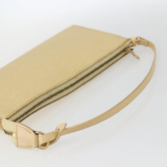 LOUIS VUITTON Epi Pochette Accessoires Pouch Vanilla M5294A LV Auth 169565A