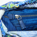 PRADA Rugzak Nylon Lichtblauw Zilver Auth 169566V-31