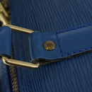 LOUIS VUITTON Epi Keepall 50 Boston Bag Blue M42965 LV Auth 169569-17
