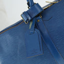LOUIS VUITTON Epi Keepall 50 Boston Bag Blue M42965 LV Auth 169569-19
