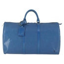 LOUIS VUITTON Epi Keepall 50 Boston Bag Blue M42965 LV Auth 169569-13