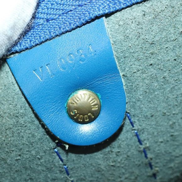 LOUIS VUITTON Epi Keepall 50 Boston Bag Blue M42965 LV Auth 169569