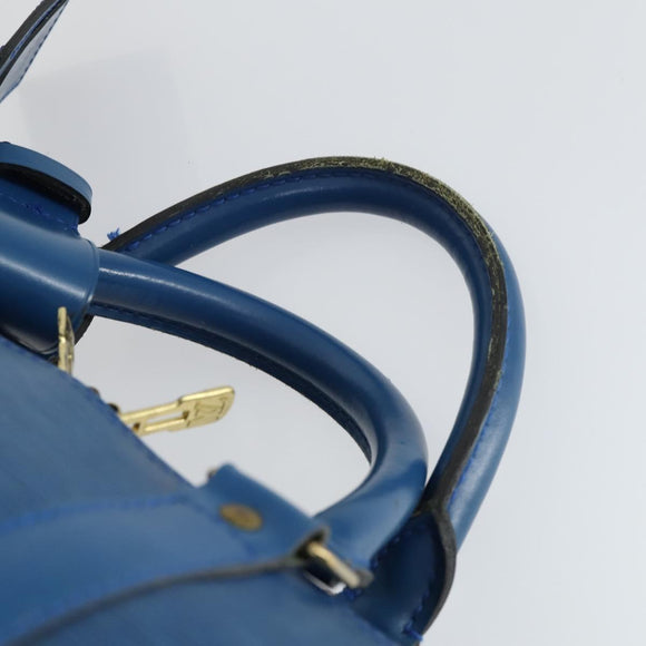 LOUIS VUITTON Epi Keepall 50 Boston Bag Blue M42965 LV Auth 169569