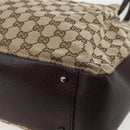 GUCCI GG Canvas Tote Bag Beige Silver 115016 Auth 169570-15