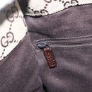 GUCCI GG Canvas Tote Bag Beige Silver 115016 Auth 169570-18