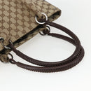 GUCCI GG Canvas Tote Bag Beige Silver 115016 Auth 169570-7