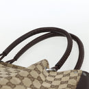 GUCCI GG Canvas Tote Bag Beige Silver 115016 Auth 169570-8