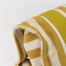 HERMES Cannes PM Hand Bag Canvas Yellow Silver Auth 169571-13