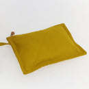 HERMES Cannes PM Hand Bag Canvas Yellow Silver Auth 169571-17