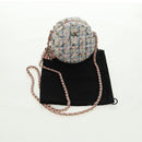 CHANEL Chain Shoulder Bag Tweed Multicolor Gold CC Auth 169572SAM-13