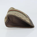 GUCCI GG Supreme Web Sherry Line Clutch Bag PVC Beige 41 001 2125 28 Auth 169573-3