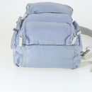 PRADA Rucksack Nylon Hellblau Silber Auth 169576-5