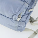 PRADA Rucksack Nylon Hellblau Silber Auth 169576-15