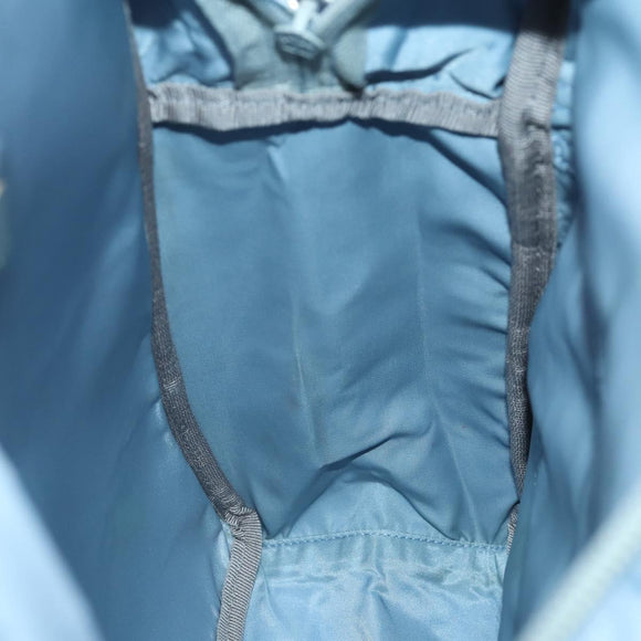 PRADA Rucksack Nylon Hellblau Silber Auth 169576