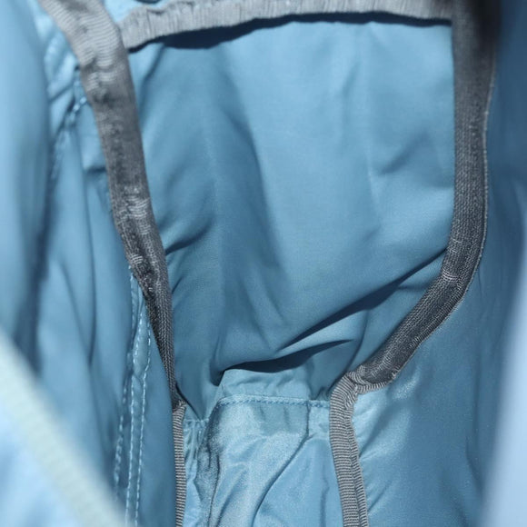 PRADA Rucksack Nylon Hellblau Silber Auth 169576