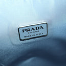 PRADA Rucksack Nylon Hellblau Silber Auth 169576-22