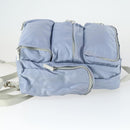 PRADA Rucksack Nylon Hellblau Silber Auth 169576-3