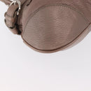 Salvatore Ferragamo Gancini Handtasche Leder Beige Silber Original 169577-15