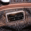 Salvatore Ferragamo Gancini Handtasche Leder Beige Silber Original 169577-20
