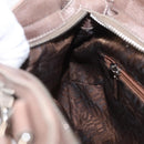 Salvatore Ferragamo Gancini Handtasche Leder Beige Silber Original 169577-22