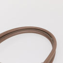Salvatore Ferragamo Gancini Handtasche Leder Beige Silber Original 169577-14