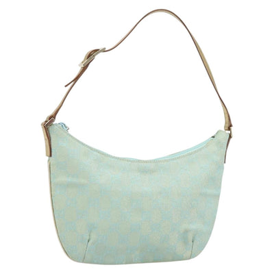 GUCCI GG Canvas Shoulder Bag Green Gold 005 0813 Auth 169580V