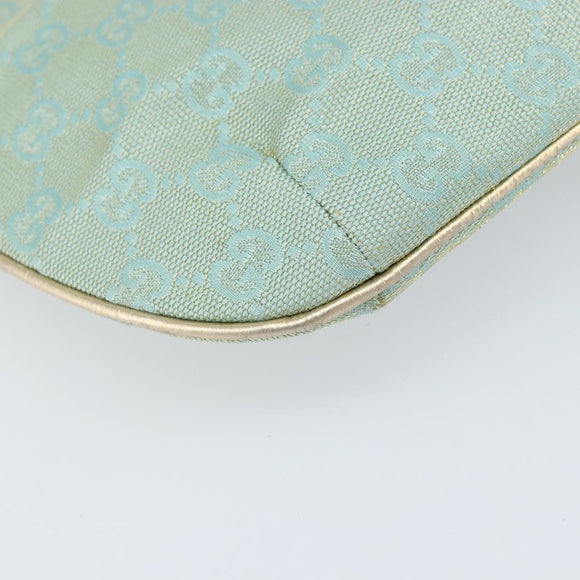 GUCCI GG Canvas Shoulder Bag Green Gold 005 0813 Auth 169580V