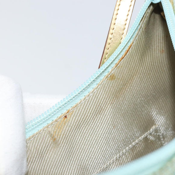 GUCCI GG Canvas Shoulder Bag Green Gold 005 0813 Auth 169580V