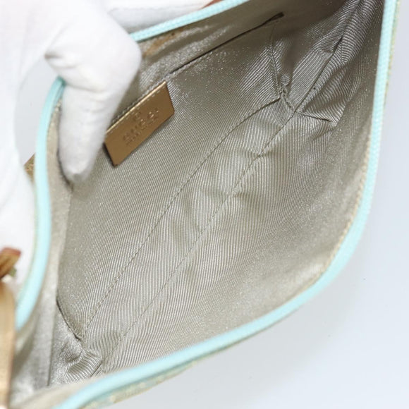 GUCCI GG Canvas Shoulder Bag Green Gold 005 0813 Auth 169580V