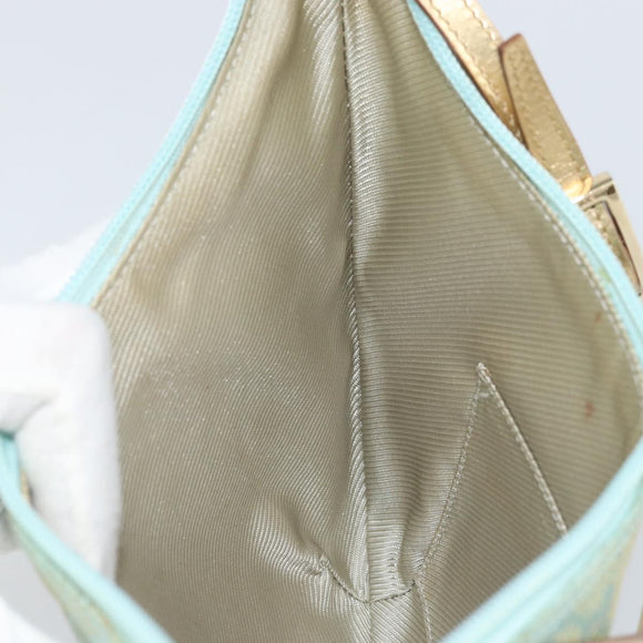 GUCCI GG Canvas Shoulder Bag Green Gold 005 0813 Auth 169580V