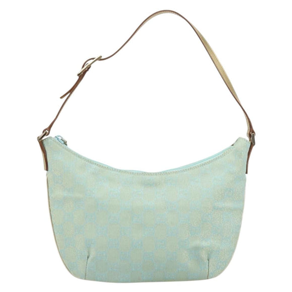 GUCCI GG Canvas Shoulder Bag Green Gold 005 0813 Auth 169580V