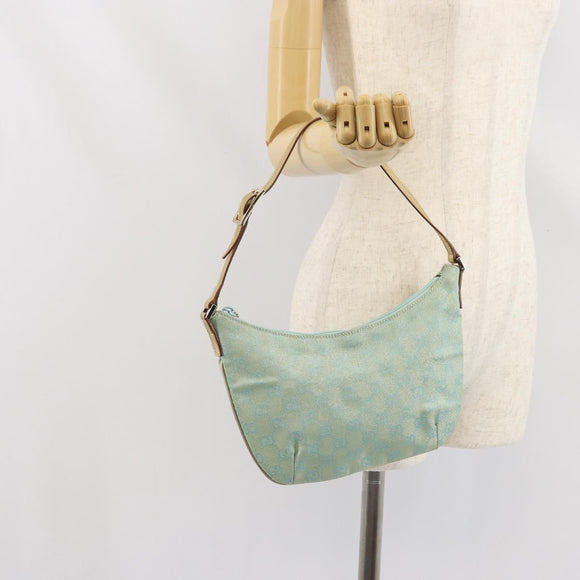 GUCCI GG Canvas Shoulder Bag Green Gold 005 0813 Auth 169580V