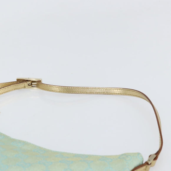 GUCCI GG Canvas Shoulder Bag Green Gold 005 0813 Auth 169580V
