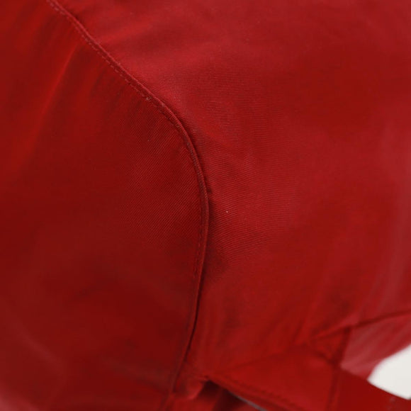 PRADA Backpack Nylon Red Silver Auth 169589V