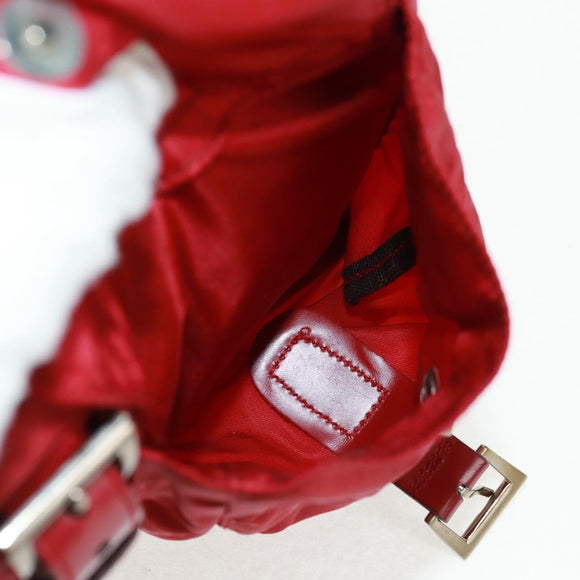 PRADA Backpack Nylon Red Silver Auth 169589V