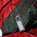 PRADA Backpack Nylon Red Silver Auth 169589V-29